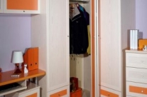 dormitorio juvenil pino dkp-naranja Humanes